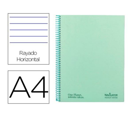 Cuaderno Navigator NA21 Verde A4 80 Hojas