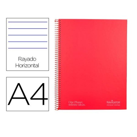 Cahier Navigator NA32 Rouge A4 80 Volets