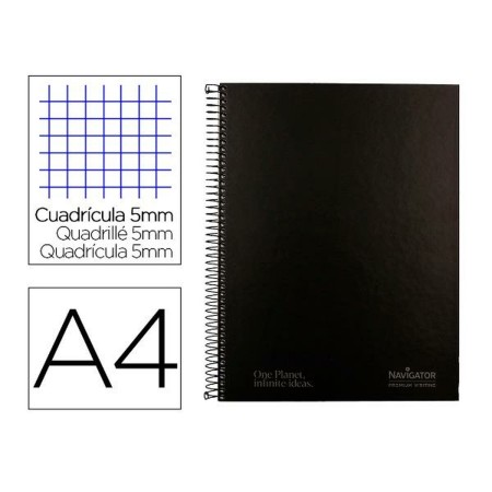 Cuaderno Navigator NA09 Negro A4 80 Hojas