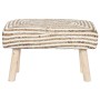 Repose-pied Home ESPRIT Jute Bois d'eucalyptus 60 x 31 x 38 cm