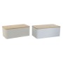 Panera Home ESPRIT Blanco Beige Metal Acacia 33 x 18 x 12 cm (2 Unidades)