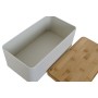 Panera Home ESPRIT Blanco Beige Metal Acacia 33 x 18 x 12 cm (2 Unidades)