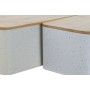 Corbeille à Pain Home ESPRIT Blanc Beige Métal Acacia 33 x 18 x 12 cm (2 Unités)