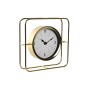 Horloge de table Home ESPRIT Doré Métal Verre 21,8 x 6 x 21,8 cm