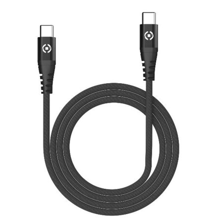 Câble USB Celly USBCUSBCNYLBK Noir 1 m (1 Unité)