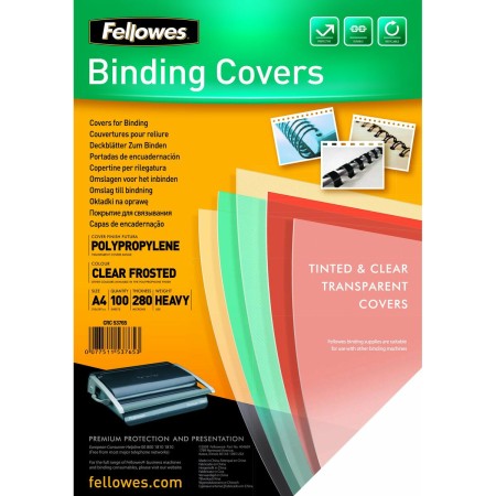 Portadas de encuadernación Fellowes Futura Transparente A4 Plástico (100 Unidades)