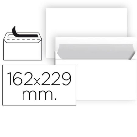 Sobres Liderpapel SB84 Blanco Papel 162 x 229 mm (1 unidad) (25 Unidades)