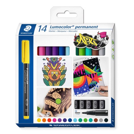 Marqueur permanent Staedtler 317 C14 1 mm Multicouleur