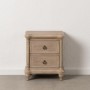 Table de Nuit Naturel Bois d'épicéa Bois MDF 48 x 38 x 56 cm