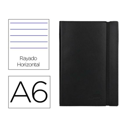 Bloc de Notas Liderpapel LD06 Negro A6 120 Hojas