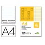 Bloc de Notas Liderpapel PR03 Amarillo A4 50 Hojas