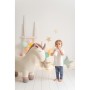 Jouet Peluche Crochetts AMIGURUMIS MAXI Blanc Licorne 110 x 83 x 33 cm