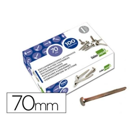 Fastener Liderpapel FS18 Metal Plástico 70 mm (100 Unidades)