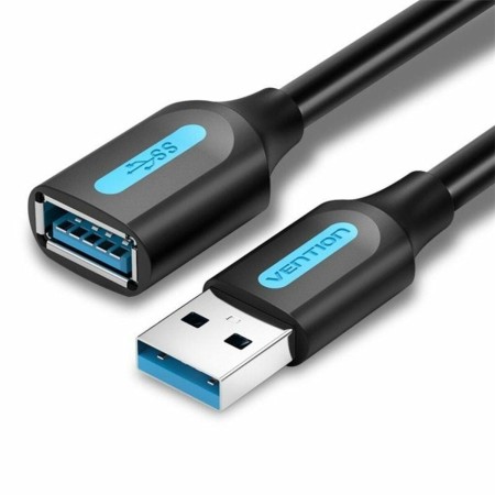 Cable Alargador USB Vention CBHBF 1 m Negro (1 unidad)