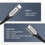 Cable Alargador USB Vention TABHF 1 m Gris (1 unidad)