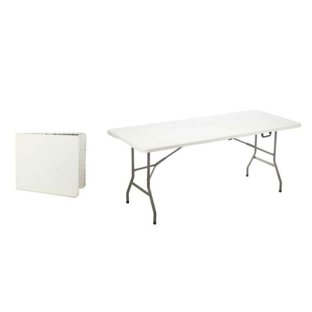 Table Piable Blanc Gris Polyéthylène 180 x 70 x 74 cm
