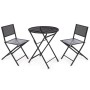 Ensemble Table + 2 Chaises Noir