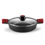 Casserole avec Couvercle en Verre BRA A410524 Noir 300 g