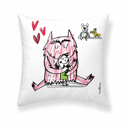 Housse de coussin Decolores Amor 50 x 50 cm Coton Espagnol