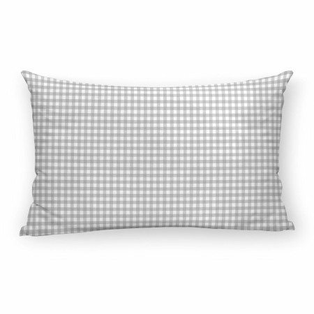 Housse de coussin Decolores Vichy Gris C Gris clair 30 x 50 cm 100 % coton