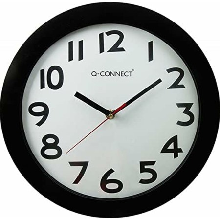 Horloge Murale Q-Connect KF15590 Noir Ø 30 cm Plastique