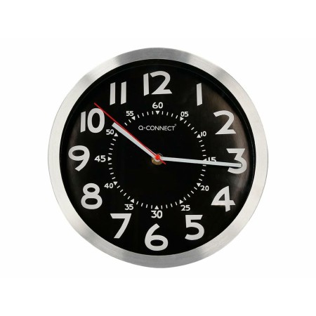 Horloge Murale Q-Connect KF16948 Noir Ø 25 cm Métal