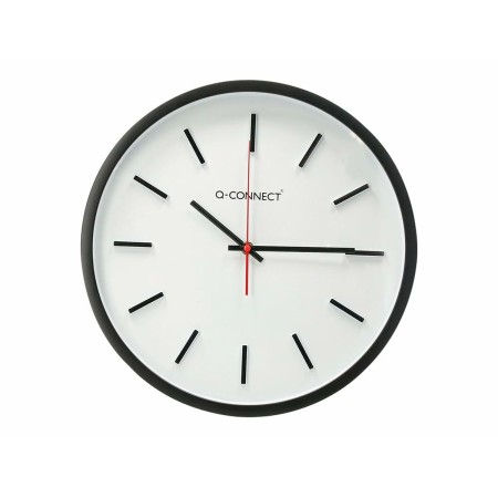Horloge Murale Q-Connect KF16951 Ø 34,4 cm Blanc/Noir Plastique