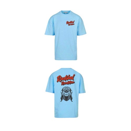 Camiseta de Manga Corta Hombre RADIKAL Bear Azul cielo L