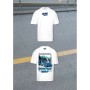 Camiseta de Manga Corta Hombre RADIKAL NICE TRACTOR NEAR THE BULLS Blanco XXL