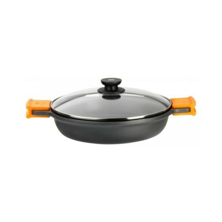 Casserole avec Couvercle en Verre BRA Braisogona_A270520 1,5 L (Ø 20 cm) Noir Noir/Orange Ø 20 cm 1,5 L