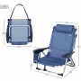 Chaise Pliante Colorbaby Bleu foncé 51 x 45 x 76 cm Plage