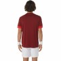 Camiseta de Manga Corta Hombre Asics Court Rojo Oscuro Tenis