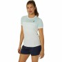 Maillot de Corps de Sport à Manches Coupe Asics Court Blanc Femme Tennis