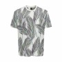 Camiseta de Manga Corta Hombre Only & Sons Onskobe Reg Banana Leaf Azul Blanco