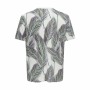 Camiseta de Manga Corta Hombre Only & Sons Onskobe Reg Banana Leaf Azul Blanco