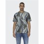 Camiseta de Manga Corta Hombre Only & Sons Onskobe Reg Banana Leaf Oliva