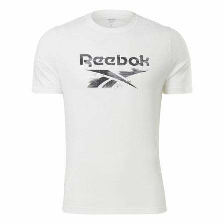 Camiseta de Manga Corta Hombre Reebok Indentity Modern Camo Blanco Camuflaje