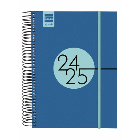 Agenda Finocam Azul Cobalto 15,5 x 21,2 cm 2024-2025