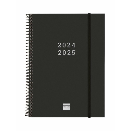 Agenda Finocam Negro A5 15,5 x 21,2 cm 2024-2025