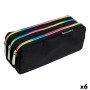 Portatodo Triple Exacompta Rainbow Negro 22,5 x 8 x 10 cm (6 Unidades)