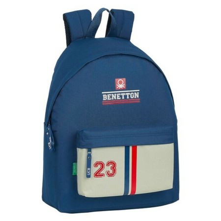 Cartable Benetton Varsity Gris Blue marine