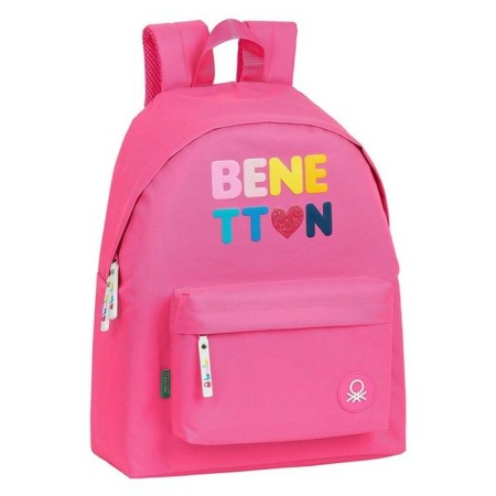 Mochila Escolar Benetton Heart Rosa
