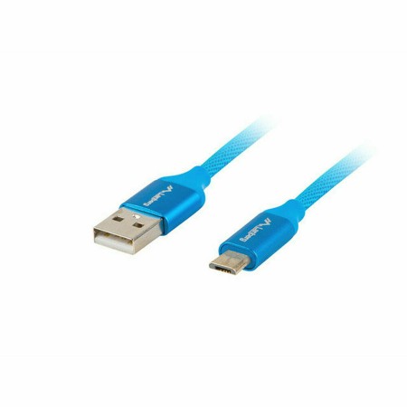 Cable USB a micro USB Lanberg CA-USBM-20CU-0010-BL 1 m Azul