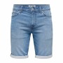 Pantalones Cortos Vaqueros para Hombre Only & Sons Onsply 8584 Blue Denim Azul