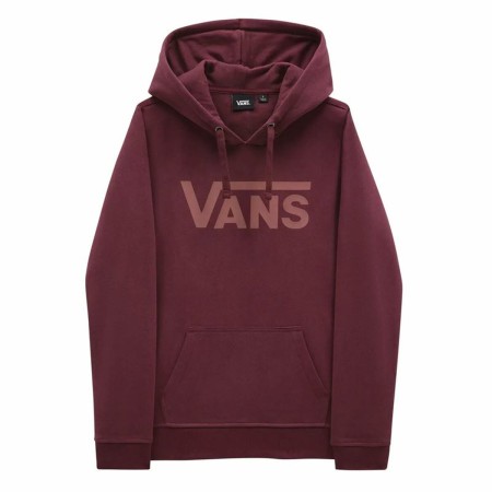 Sudadera con Capucha Mujer Vans V Logo Blanco Marrón