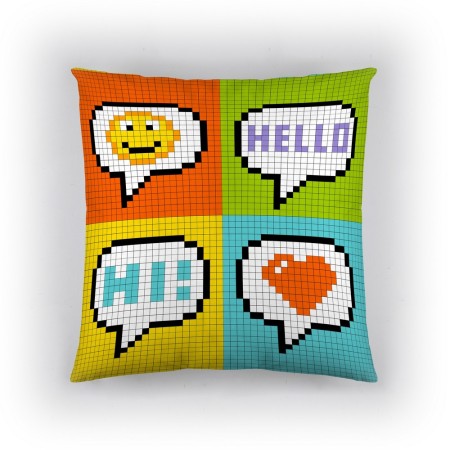 Housse de coussin Naturals Hello (50 x 50 cm)