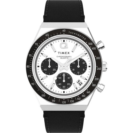 Reloj Hombre Timex Q DIVER CHRONO Blanco Negro (Ø 40 mm)