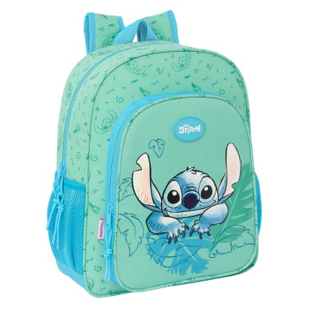 Mochila Escolar Lilo & Stitch Aloha Turquesa 32 x 38 x 12 cm