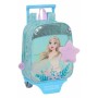 Mochila Escolar con Ruedas Frozen Hello Spring Azul 22 x 27 x 10 cm