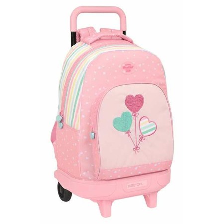 Cartable à roulettes BlackFit8 Globitos Rose 33 x 45 x 22 cm